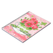 Birth Flower en Gem August Lace Notitieboek (Linkerzijde)