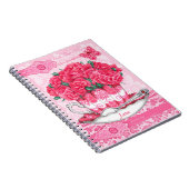 Birth Flower en Gem January Lace Notitieboek (Rechterzijde)