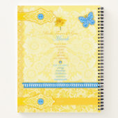 Birth Flower en Gem March Lace Lrge Notitieboek (Achterkant)