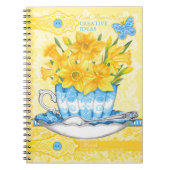 Birth Flower en Gem March Lace Notitieboek (Voorkant)