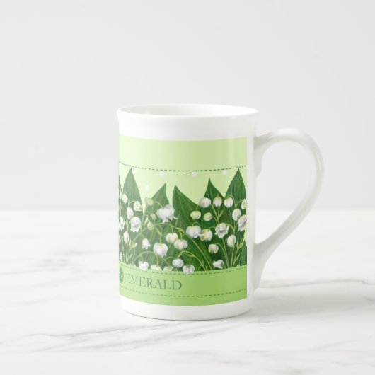 Birth Flower en Gem May Bone China Mok (Rechts)