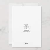 Birth Flower Kaart, februari, Violet, Primrose Feestdagenkaart (Achterkant)