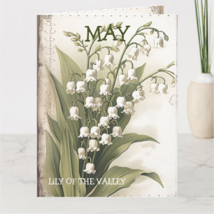 Birth Mah Flower May Lily Birthday Kaart