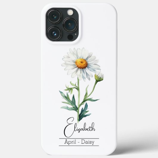 Birth Month Flower April Daisy Case-Mate iPhone Case (Achterkant)