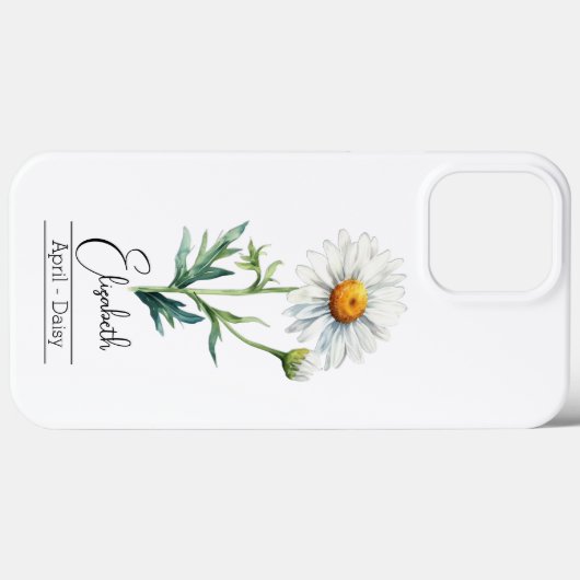 Birth Month Flower April Daisy Case-Mate iPhone Case (Achterkant (horizontaal))