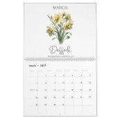 Birth Month Flower Kalender (Mar 2027)