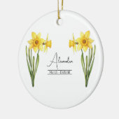 Birth Month Flower March Daffodil Keramisch Ornament (Links)