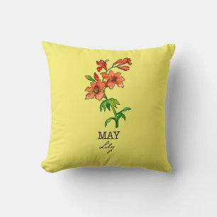 Birth Month Flower May Lily Kussen