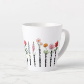 Birth Month Flowers: A Year of Blooms Latte Mok (Rechterhoek)