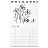 Birth Month Flowers Calendar Kalender (Mar 2026)