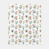 Birth Month Flowers Fleece Deken (Voorkant)
