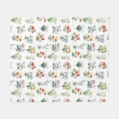 Birth Month Flowers Fleece Deken (Voorkant (Horizontaal))