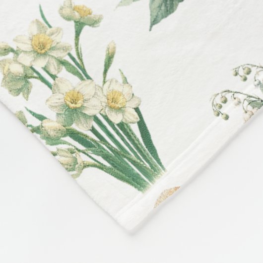 Birth Month Flowers Fleece Deken (Hoek)