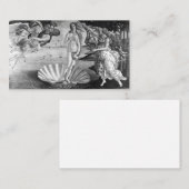 Birth Of Venus - Botticelli - Black And White Visitekaartje (Voorkant / Achterkant)