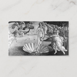Birth Of Venus - Botticelli - Black And White Visitekaartje