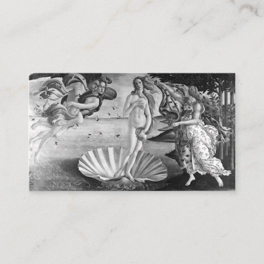 Birth Of Venus - Botticelli - Black And White Visitekaartje (Voorkant)