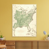 Birth Rate US, Statistical US Lithografie Canvas Afdruk (Insitu (Woonkamer))