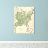 Birth Rate US, Statistical US Lithografie Canvas Afdruk (Insitu (Houten vloer))