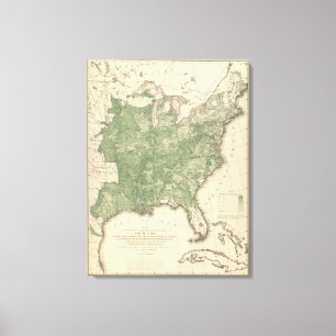 Birth Rate US, Statistical US Lithografie Canvas Afdruk