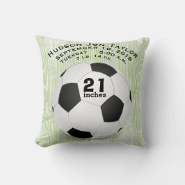 Birth Record met groene krampen Kussen