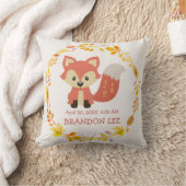 Birth Stats Baby | Bosbos Nursery Fox Kussen (Deken)