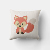 Birth Stats Baby | Bosbos Nursery Fox Kussen (Achterkant)