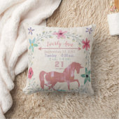 Birth Stats Baby Girl Magical Creatinine Unicorn Kussen (Deken)