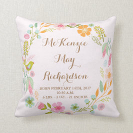 Birth Stats Baby Girl Sierkussen