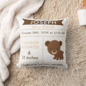 Birth Stats Beer Woodland Nursery Pillow Kussen (Deken)