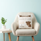Birth Stats Beer Woodland Nursery Pillow Kussen (Stoel)