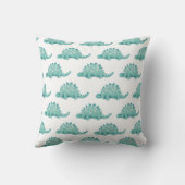 Birth Stats Dinosaur Baby Boys Kussen (Achterkant)