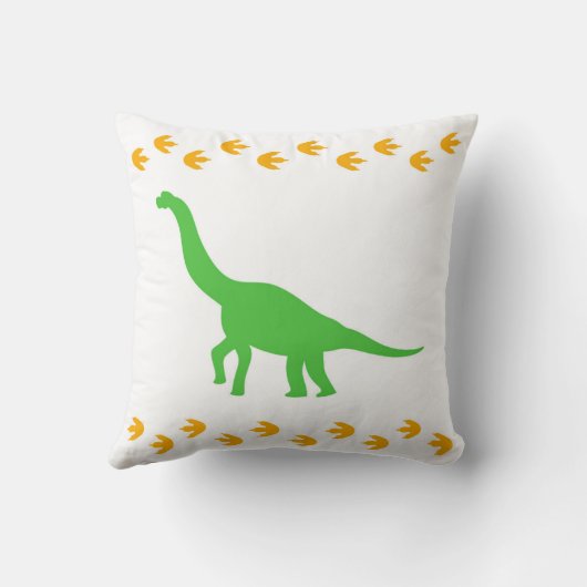 Birth Stats Dinosaur Nursery Pillow Kussen (Achterkant)