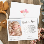 Birth Stats Foto New Baby Shower Notice Bedankkaart