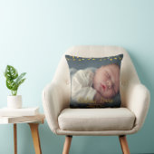 Birth Stats Gepersonaliseerd Photo Gold Hearts Con Kussen (Stoel)