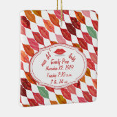 Birth Stats Hipster Baby Girl Retro Lil Lady Keramisch Ornament (Rechts)