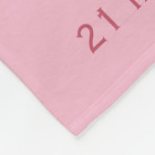 Birth Stats Koala Beer Pink Green Tropical Flowers Fleece Deken (Hoek)