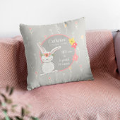Birth Stats Pillow met kleine Bunny Kussen