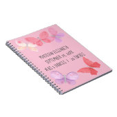 Birth Stats Pink Paars Yellow Butterflies Baby Notitieboek (Rechterzijde)