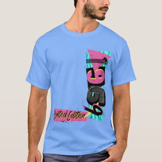 Birth year 1969 birthday 80s 90s Limited Edition v T-shirt (Voorkant)