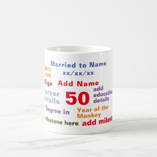 BIRTHDAAG AANgepaste VERPLICHTING OP JAARBASIS Koffiemok (Center)