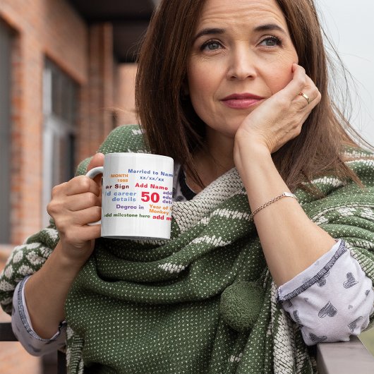 BIRTHDAAG AANgepaste VERPLICHTING OP JAARBASIS Koffiemok