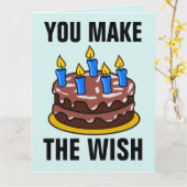 BIRTHDAAGKAARTEN VOOR DE FUNNY BLOW KAART (Gele Bloem)