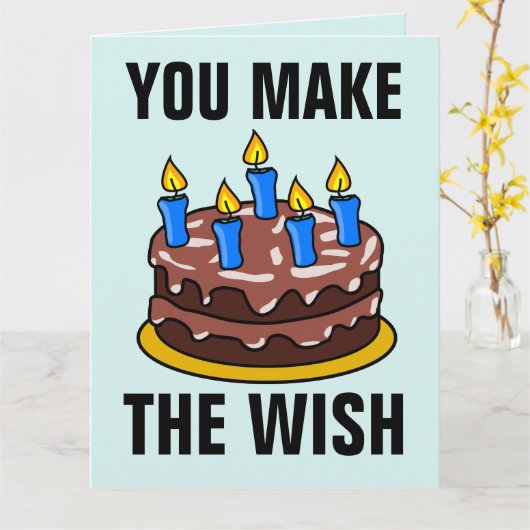 BIRTHDAAGKAARTEN VOOR DE FUNNY BLOW KAART (Gele Bloem)