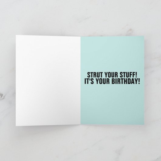 BIRTHDAAGSKAART VOOR PEACOCK KAART (Binnen)