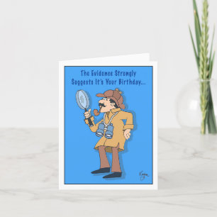 BIRTHDAG DETECTIVE Birthday Card Kaart