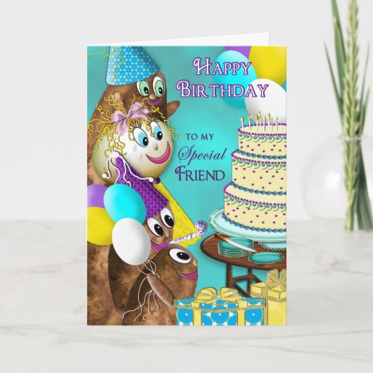 BIRTHDAG - FAMILIE VOOR DE FAMILIE VAN POTATO KAART (Voorkant)