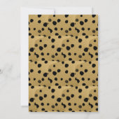 BIRTHDAG GOLD BLACK LEOPARD ANIMAAL PRINT KAART (Achterkant)