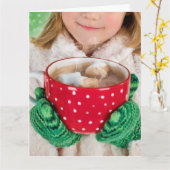 BIRTHDAG HOT CHOCOLAATE WINTER LITTLE GIRL CARDS KAART (Gele Bloem)