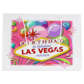 BIRTHDAG in Fabulous Las Vegas Gift Bag Large Cadeautasje (Achterkant)
