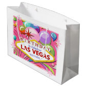 BIRTHDAG in Fabulous Las Vegas Gift Bag Large Cadeautasje (Achterkant Gekanteld)